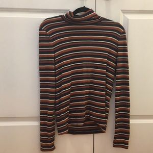 Striped turtleneck sweater